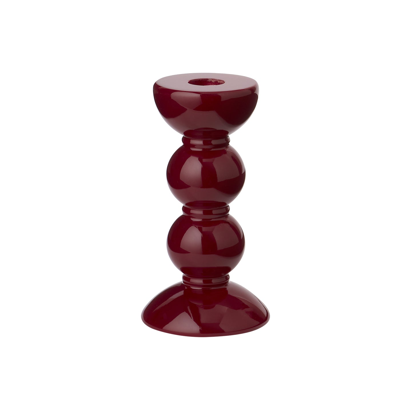 Medium Cherry Bobbin Candlestick - 14cm