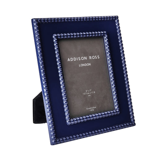 Navy Bobbin Lacquer Photo Frame