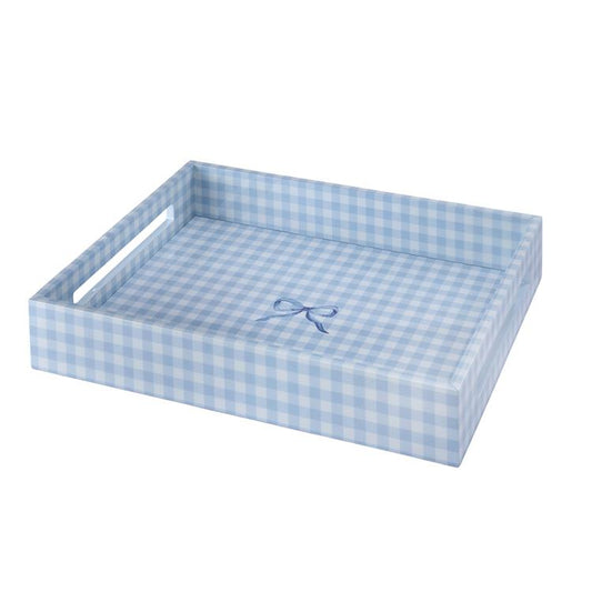 Blue Medium Gingham Tray