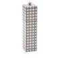 Cappucino Gingham Square Pillar Salt or Pepper Mill