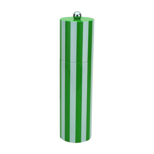 Green Striped Column Salt or Pepper Mill