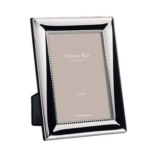 Beaded Silver Plated Photo Frame