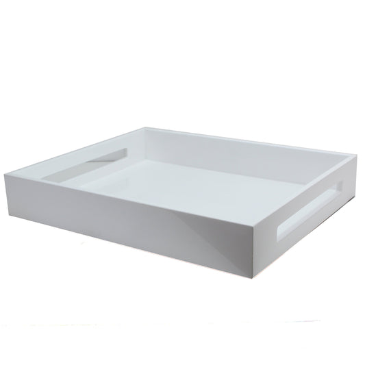 White Medium Lacquered Serving Tray