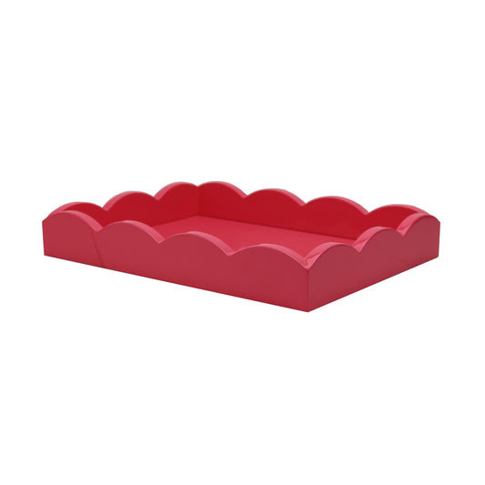 WATERMELON PINK SCALLOPED EDGE TRAY