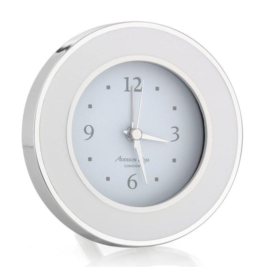 White & Silver Silent Alarm Clock - Addison Ross Ltd UK